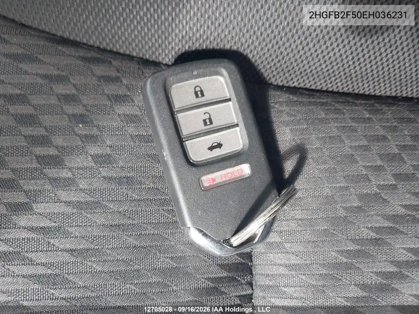 2014 HONDA CIVIC VIN 2HGFB2F50EH036231 — фото 11