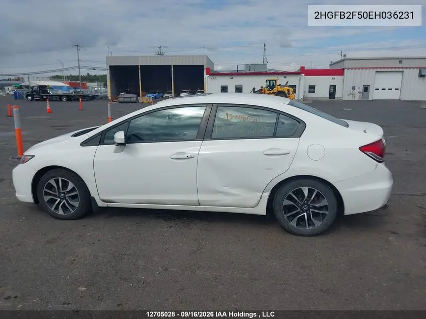 2014 HONDA CIVIC VIN 2HGFB2F50EH036231 — фото 14