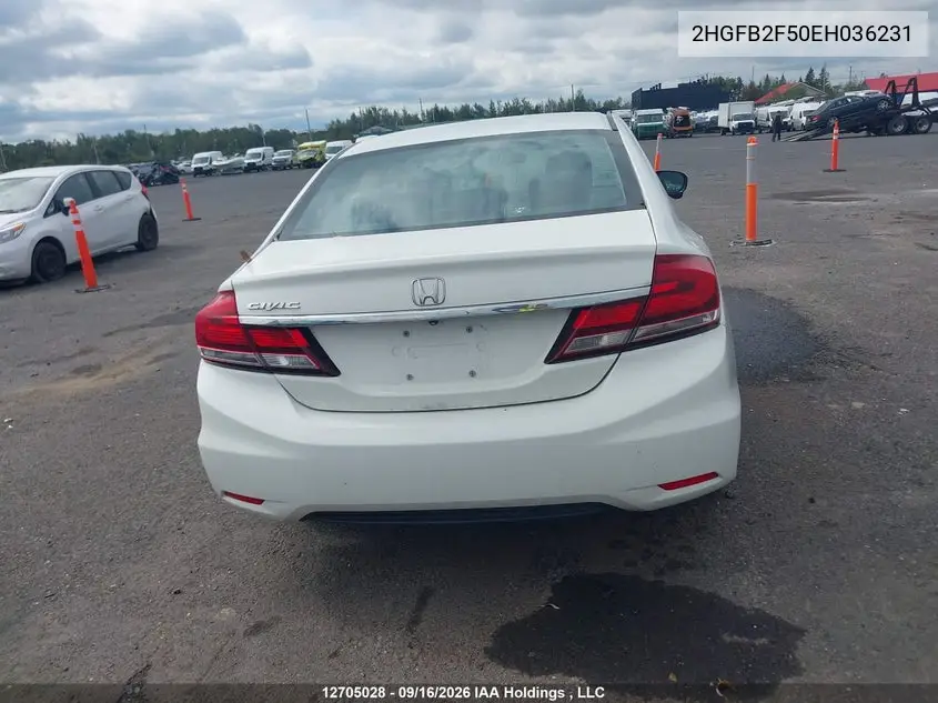 2014 HONDA CIVIC VIN 2HGFB2F50EH036231 — фото 16
