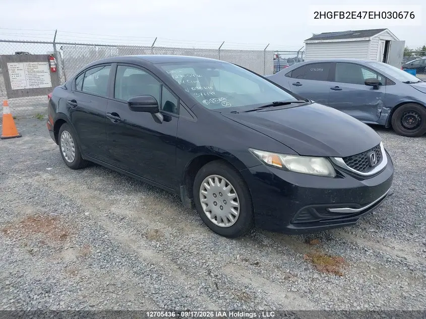 HONDA CIVIC 2014, VIN 2HGFB2E47EH030676