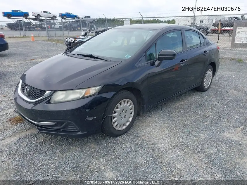 2014 HONDA CIVIC VIN 2HGFB2E47EH030676 — фото 2