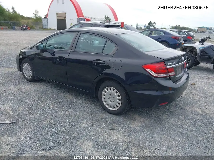2014 HONDA CIVIC VIN 2HGFB2E47EH030676 — фото 3
