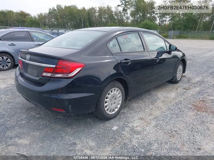 2014 HONDA CIVIC VIN 2HGFB2E47EH030676 — фото 4