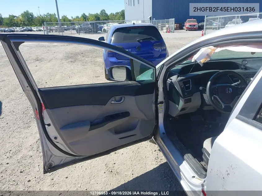 2014 HONDA CIVIC VIN 2HGFB2F45EH031436 — фото 18