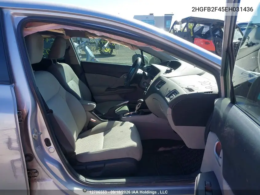 2014 HONDA CIVIC VIN 2HGFB2F45EH031436 — фото 5