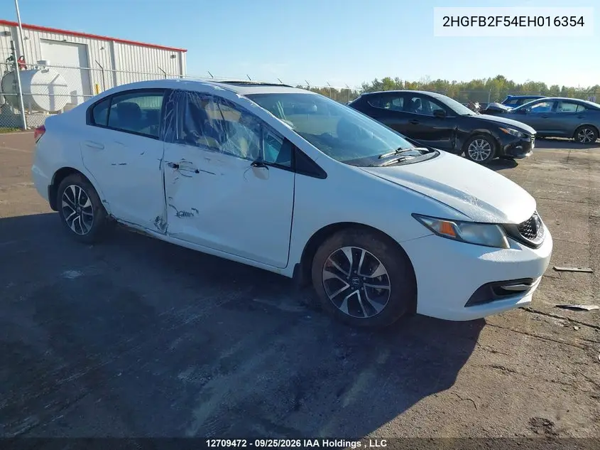 HONDA CIVIC 2014, VIN 2HGFB2F54EH016354