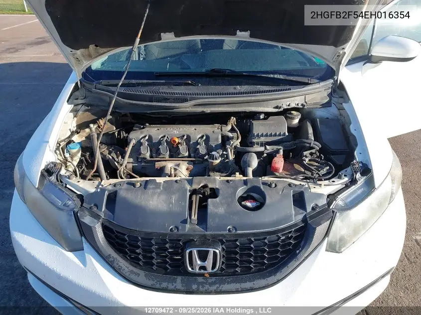 2014 HONDA CIVIC VIN 2HGFB2F54EH016354 — фото 10