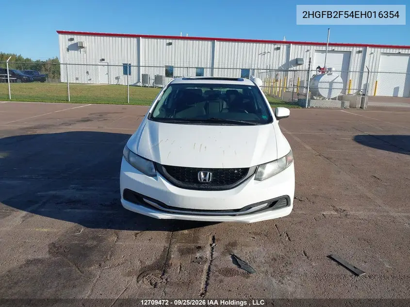2014 HONDA CIVIC VIN 2HGFB2F54EH016354 — фото 11