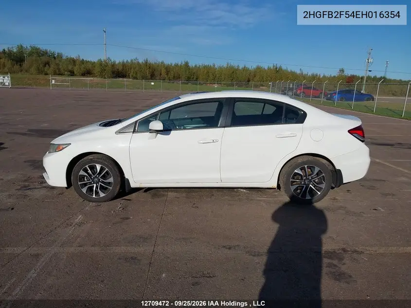 2014 HONDA CIVIC VIN 2HGFB2F54EH016354 — фото 13