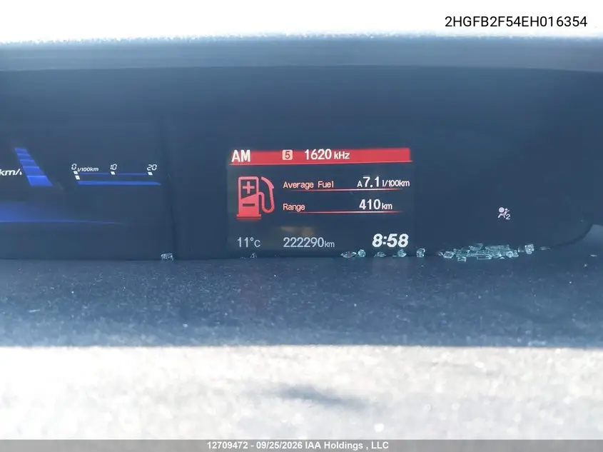 2014 HONDA CIVIC VIN 2HGFB2F54EH016354 — фото 14