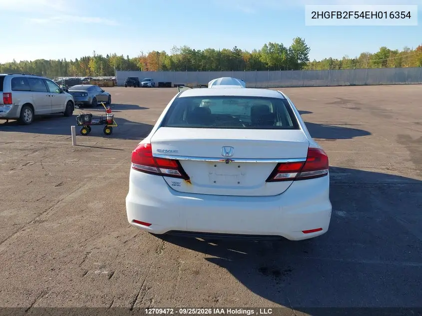 2014 HONDA CIVIC VIN 2HGFB2F54EH016354 — фото 15