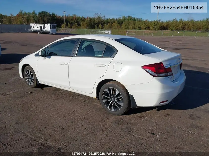 2014 HONDA CIVIC VIN 2HGFB2F54EH016354 — фото 3
