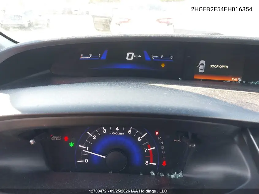 2014 HONDA CIVIC VIN 2HGFB2F54EH016354 — фото 7