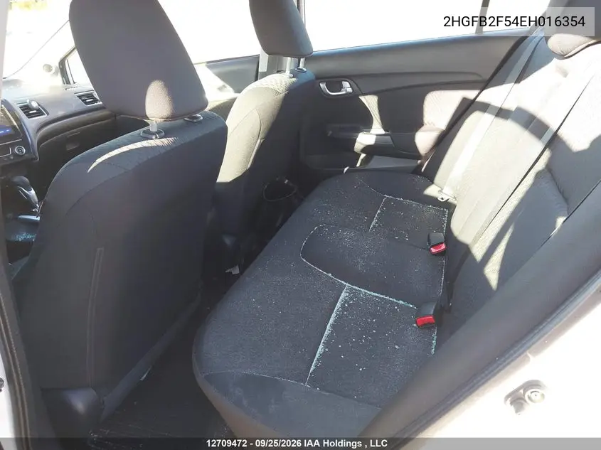 2014 HONDA CIVIC VIN 2HGFB2F54EH016354 — фото 8
