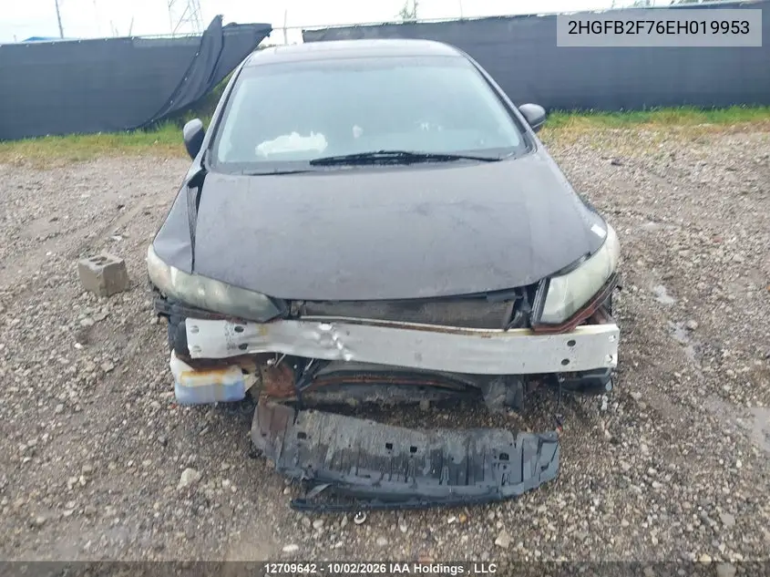 2014 HONDA CIVIC VIN 2HGFB2F76EH019953 — фото 10
