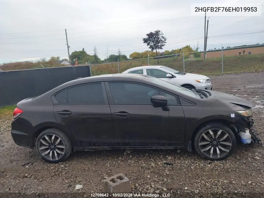2014 HONDA CIVIC VIN 2HGFB2F76EH019953 — фото 11