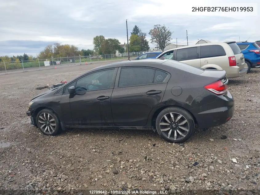 2014 HONDA CIVIC VIN 2HGFB2F76EH019953 — фото 12