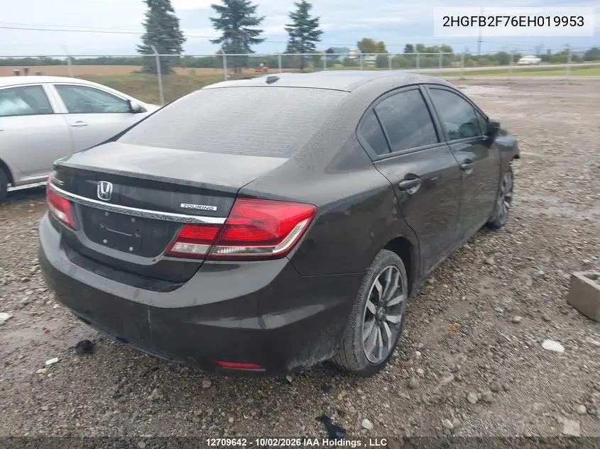 2014 HONDA CIVIC VIN 2HGFB2F76EH019953 — фото 4