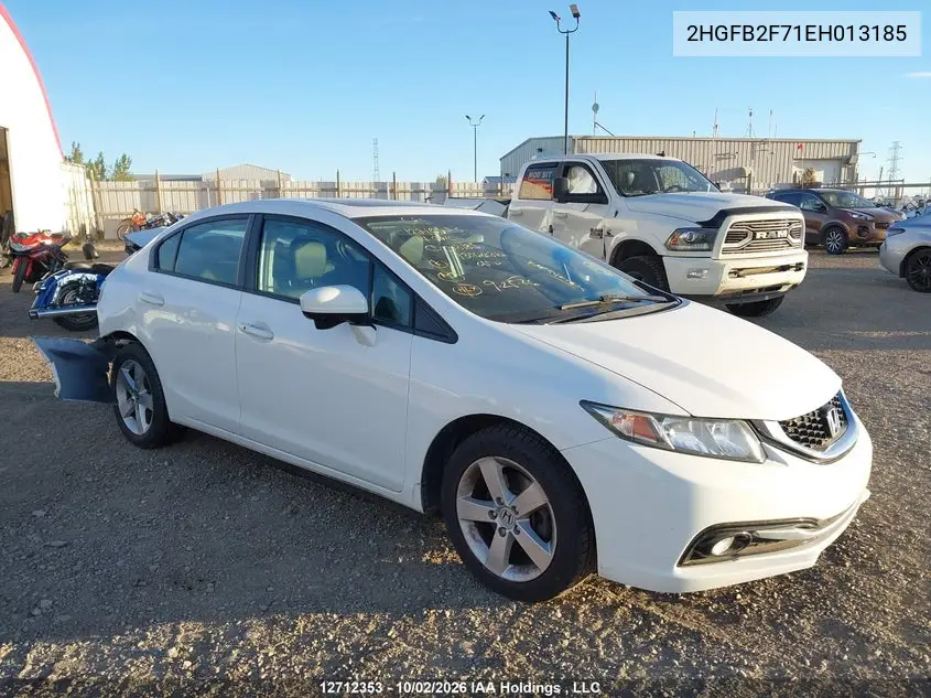 HONDA CIVIC 2014, VIN 2HGFB2F71EH013185