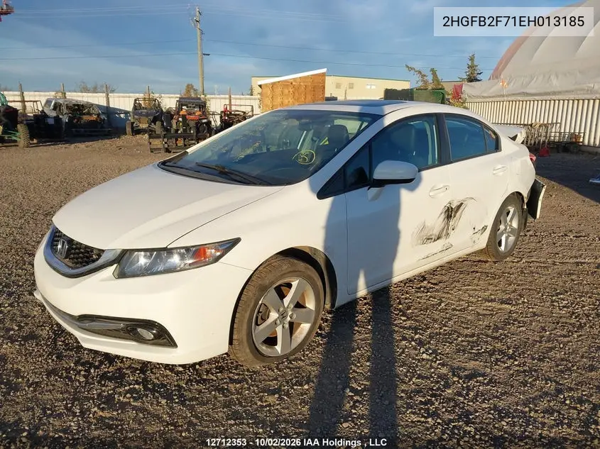 2014 HONDA CIVIC VIN 2HGFB2F71EH013185 — фото 2