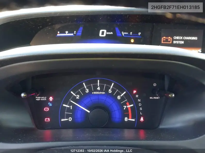 2014 HONDA CIVIC VIN 2HGFB2F71EH013185 — фото 7