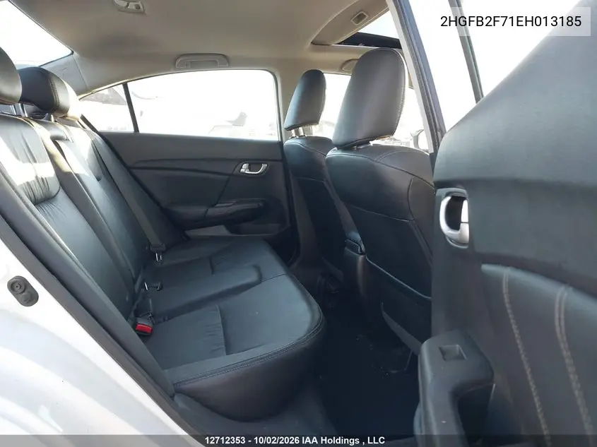 2014 HONDA CIVIC VIN 2HGFB2F71EH013185 — фото 8