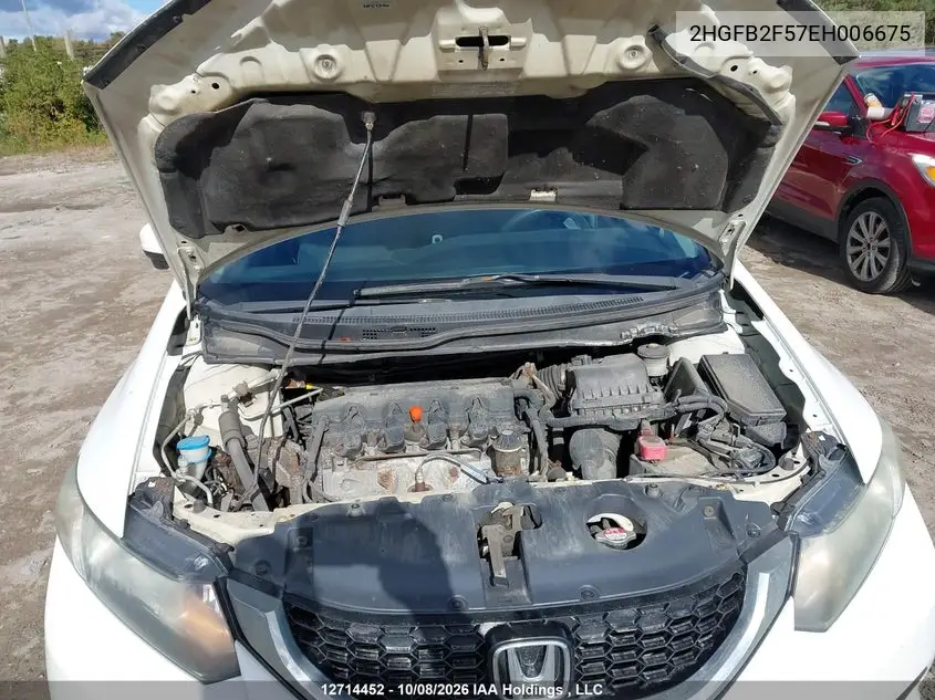 2014 HONDA CIVIC VIN 2HGFB2F57EH006675 — фото 10