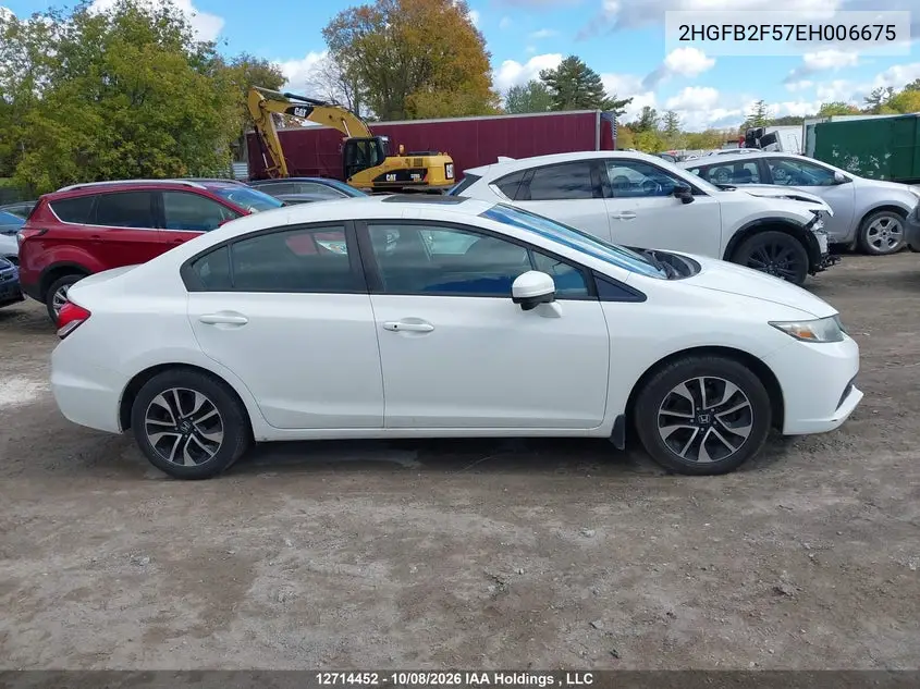 2014 HONDA CIVIC VIN 2HGFB2F57EH006675 — фото 13