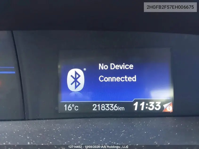 2014 HONDA CIVIC VIN 2HGFB2F57EH006675 — фото 15