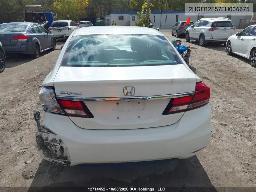 2014 HONDA CIVIC VIN 2HGFB2F57EH006675 — фото 16