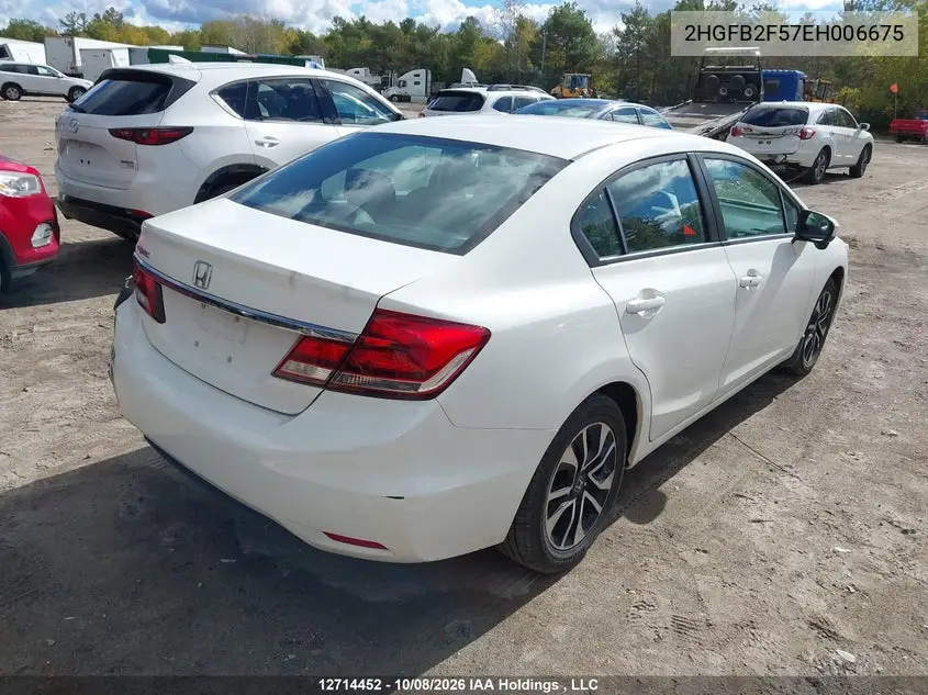 2014 HONDA CIVIC VIN 2HGFB2F57EH006675 — фото 4