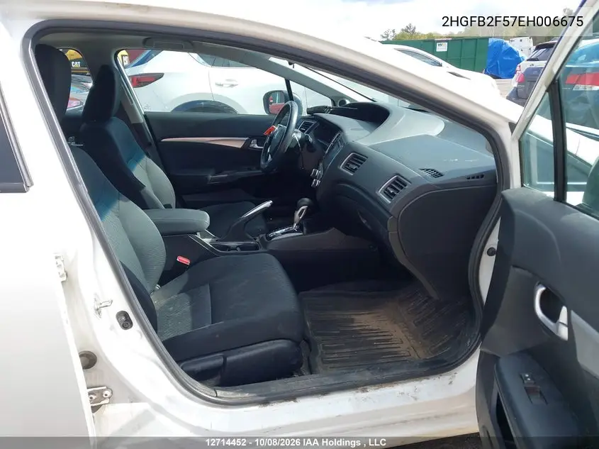 2014 HONDA CIVIC VIN 2HGFB2F57EH006675 — фото 5
