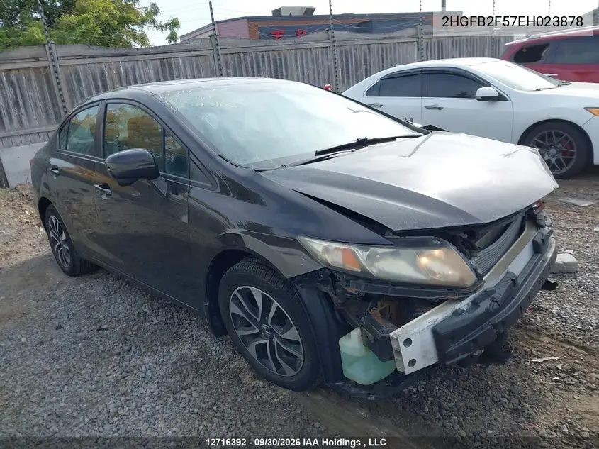 HONDA CIVIC 2014, VIN 2HGFB2F57EH023878