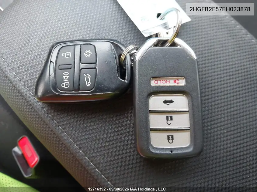 2014 HONDA CIVIC VIN 2HGFB2F57EH023878 — фото 11