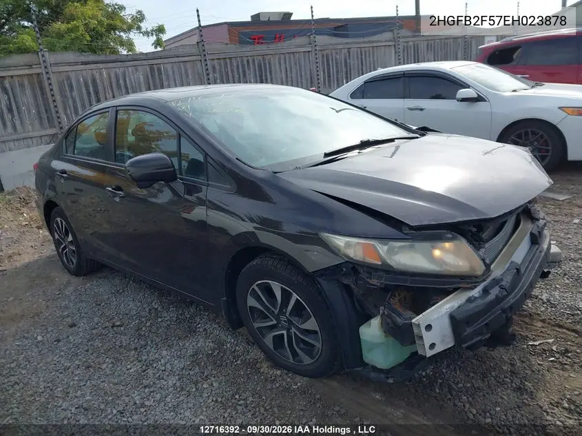 2014 HONDA CIVIC VIN 2HGFB2F57EH023878 — фото 13