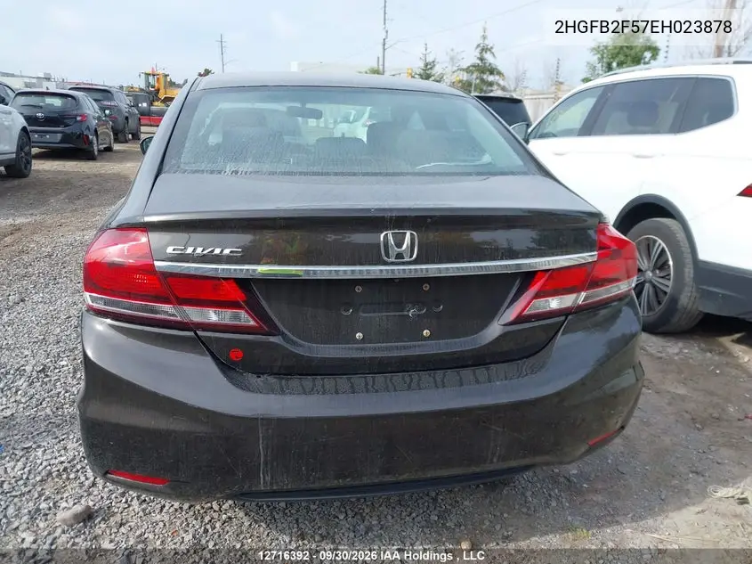 2014 HONDA CIVIC VIN 2HGFB2F57EH023878 — фото 16