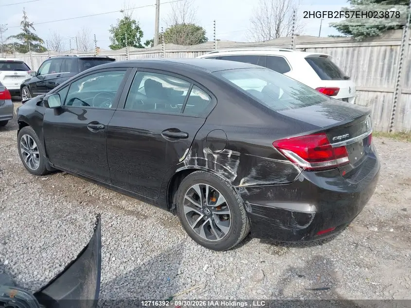 2014 HONDA CIVIC VIN 2HGFB2F57EH023878 — фото 3