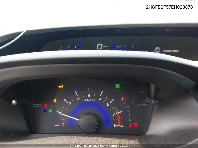 2014 HONDA CIVIC VIN 2HGFB2F57EH023878 — фото 7
