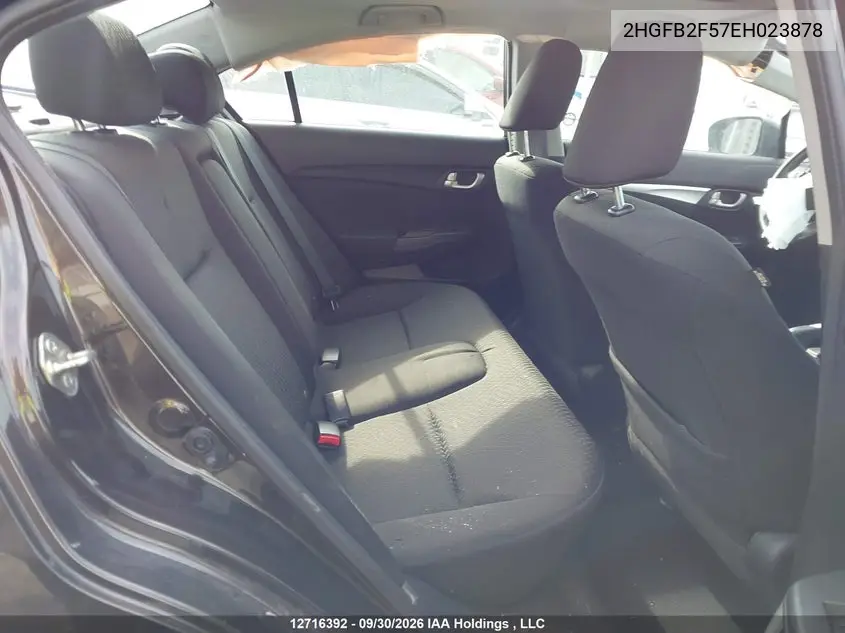 2014 HONDA CIVIC VIN 2HGFB2F57EH023878 — фото 8