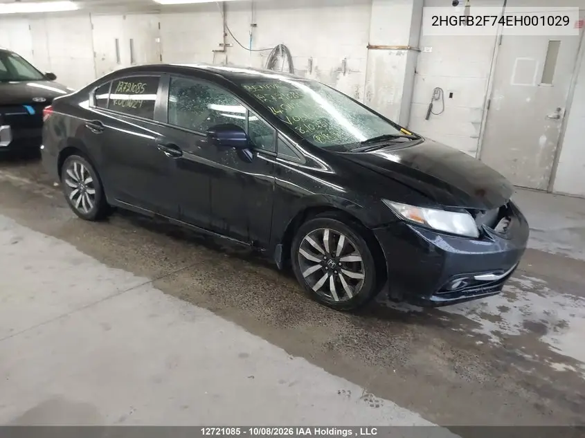 HONDA CIVIC 2014, VIN 2HGFB2F74EH001029