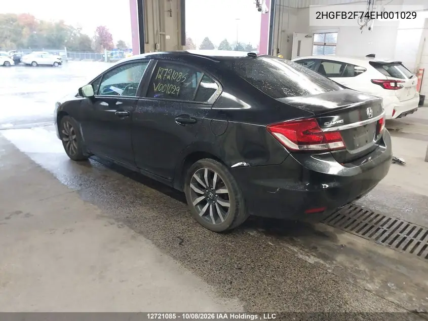 2014 HONDA CIVIC VIN 2HGFB2F74EH001029 — фото 3