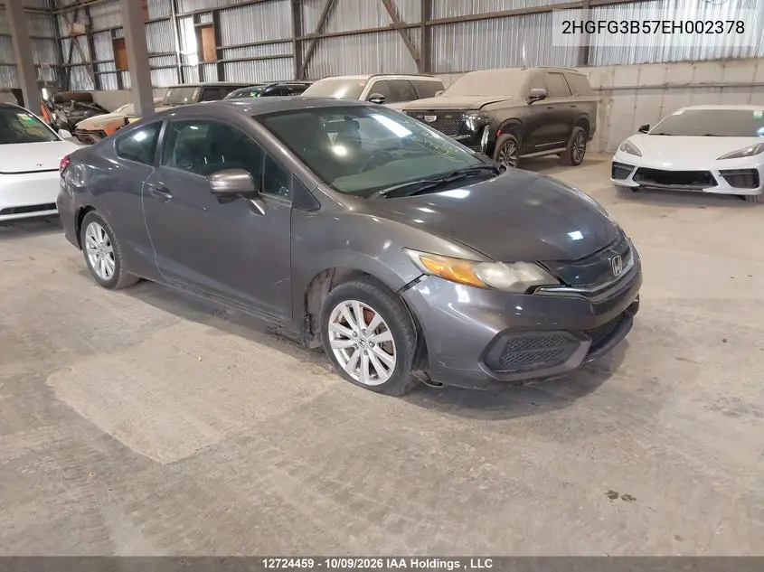 HONDA CIVIC 2014, VIN 2HGFG3B57EH002378