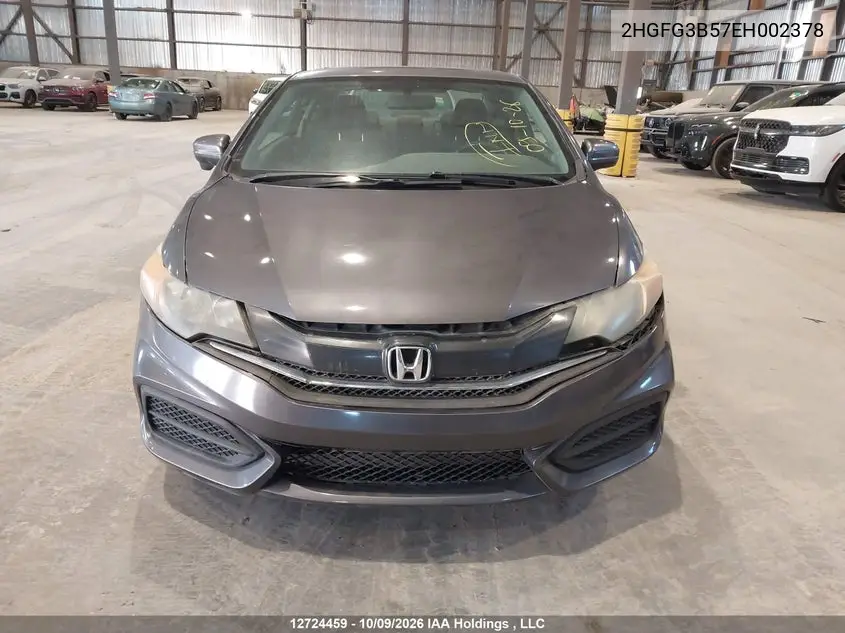 2014 HONDA CIVIC VIN 2HGFG3B57EH002378 — фото 13