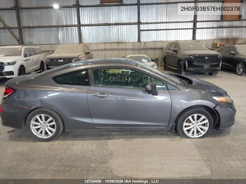 2014 HONDA CIVIC VIN 2HGFG3B57EH002378 — фото 14