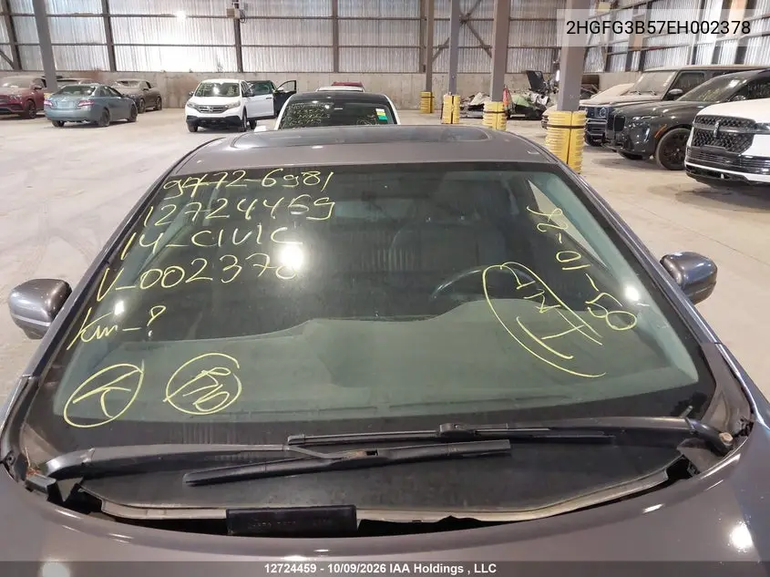 2014 HONDA CIVIC VIN 2HGFG3B57EH002378 — фото 18