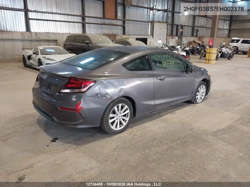 2014 HONDA CIVIC VIN 2HGFG3B57EH002378 — фото 4