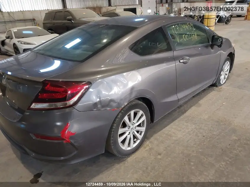 2014 HONDA CIVIC VIN 2HGFG3B57EH002378 — фото 6