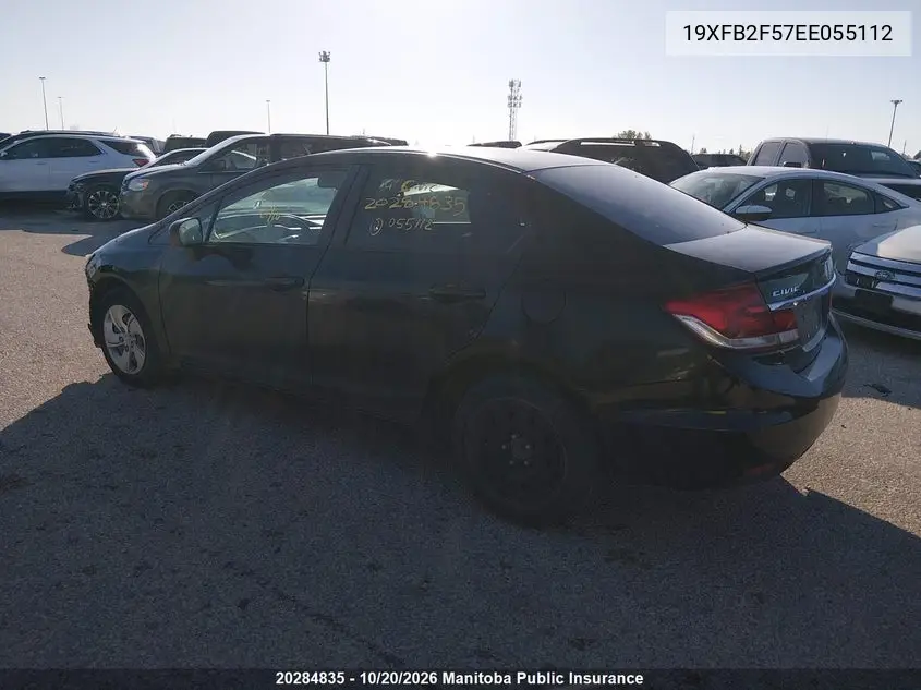 2014 HONDA CIVIC VIN 19XFB2F57EE055112 — фото 3