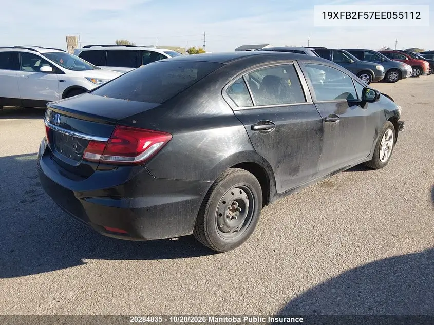 2014 HONDA CIVIC VIN 19XFB2F57EE055112 — фото 4