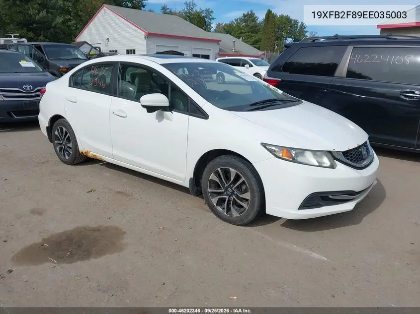 HONDA CIVIC 2014, VIN 19XFB2F89EE035003